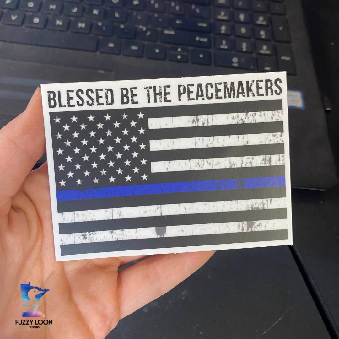 Fuzzy Loon Designs - Wholesale Sticker - Thin Blue Line Sticker