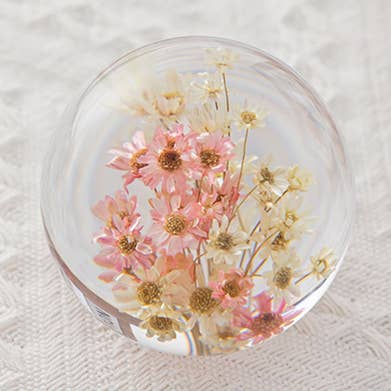Echte Daisy Crystal Glass Hars Lensbal 70 mm voor wholesale door Crystolver (We Cover All Import Fees)