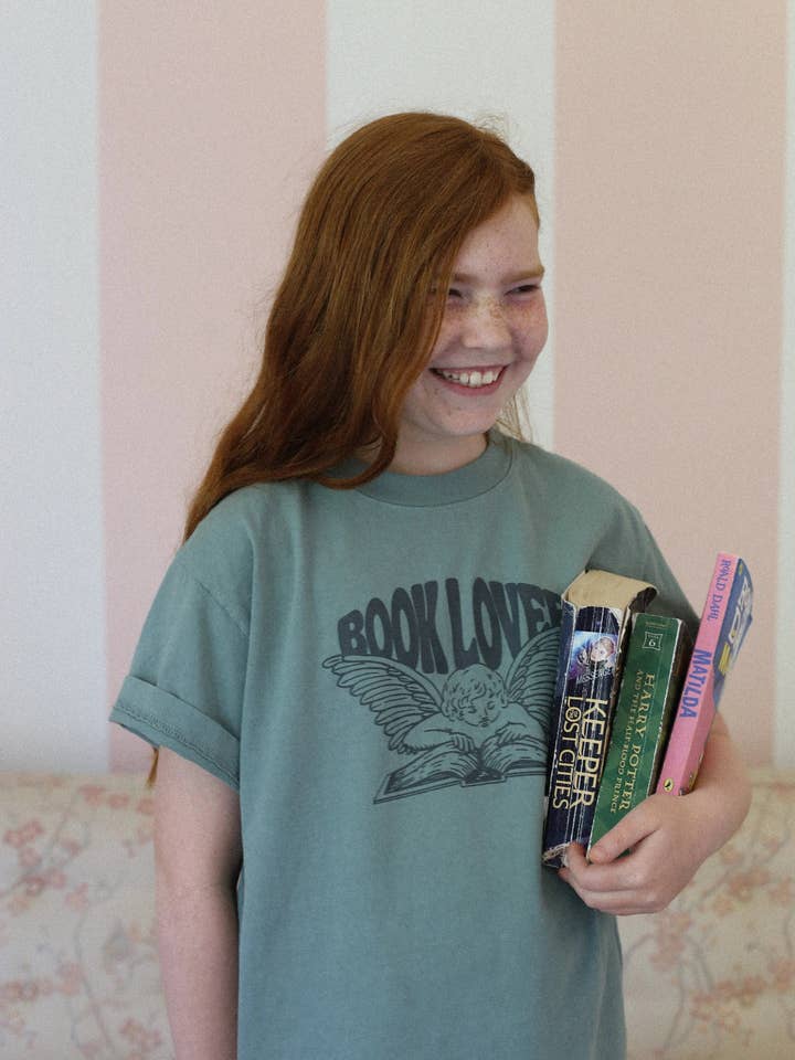 Book Lover Mini T-Shirt for wholesale by Rebel and Fleur