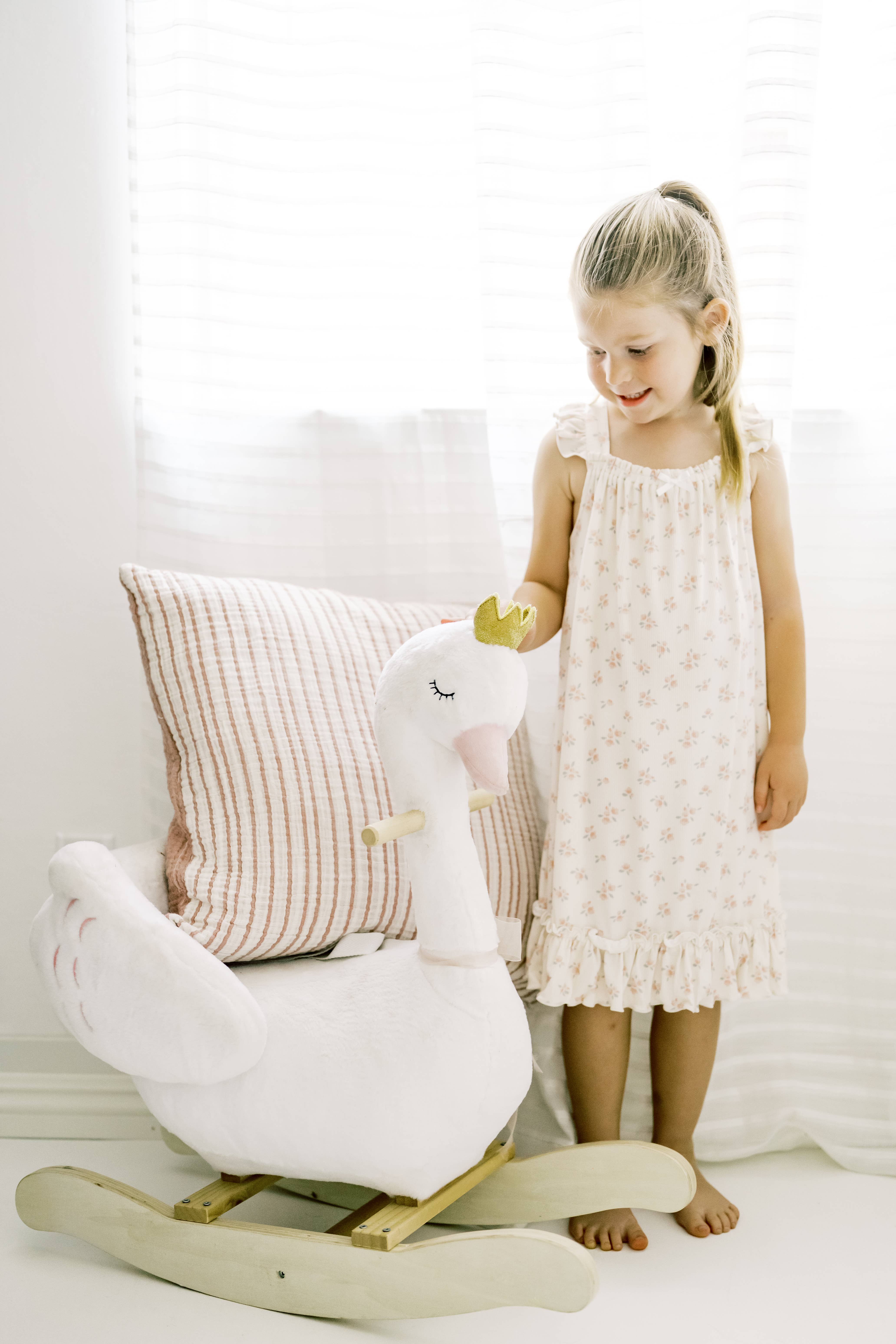 Dreamy Skies Baby - Wholesale Nightdress - Kids - Ribbed Bamboo Nightgown in Ellie Floral7