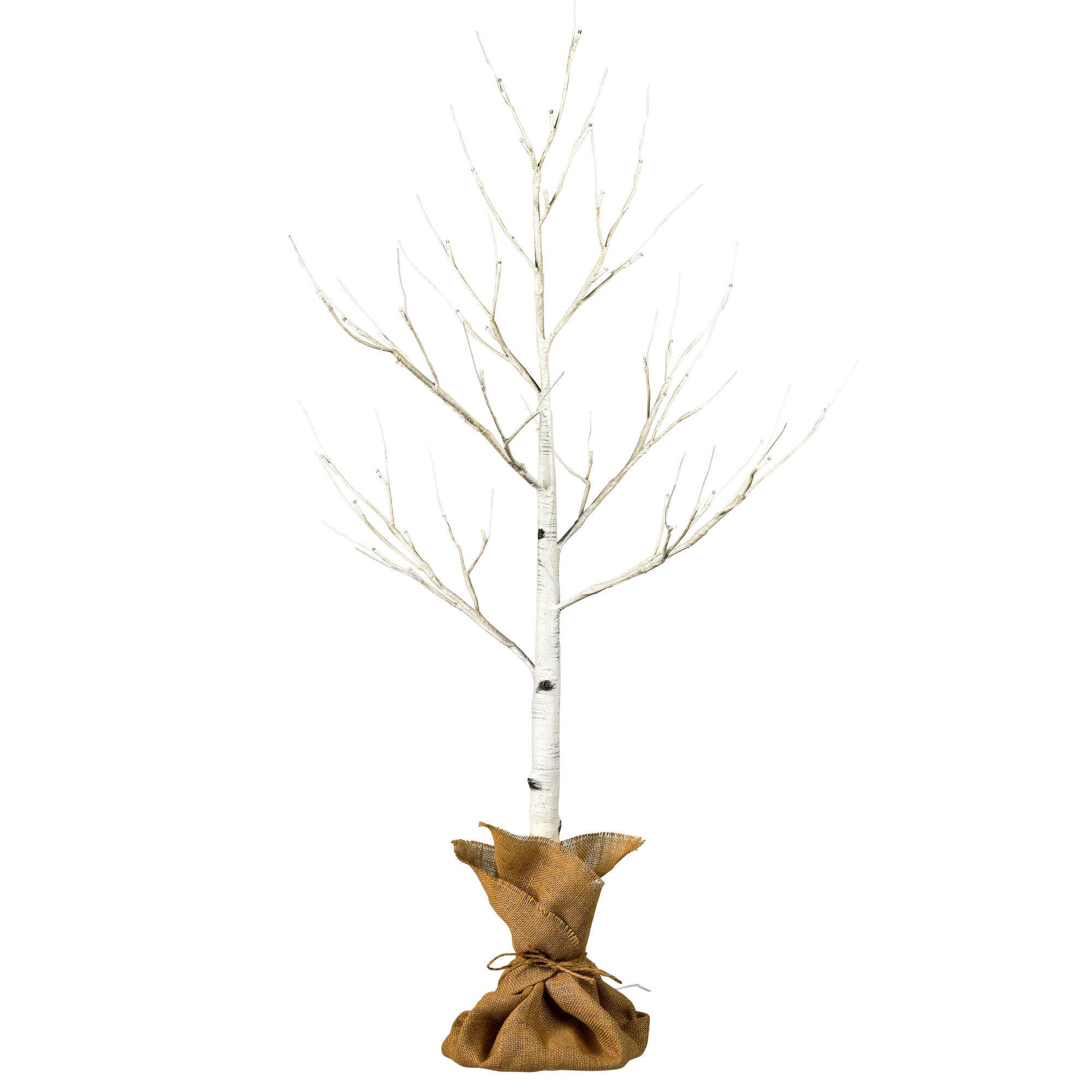 Blanc Brindille de bouleau blanc Vickerman, 4 pi, LED, 48WW en vente sur Faire0