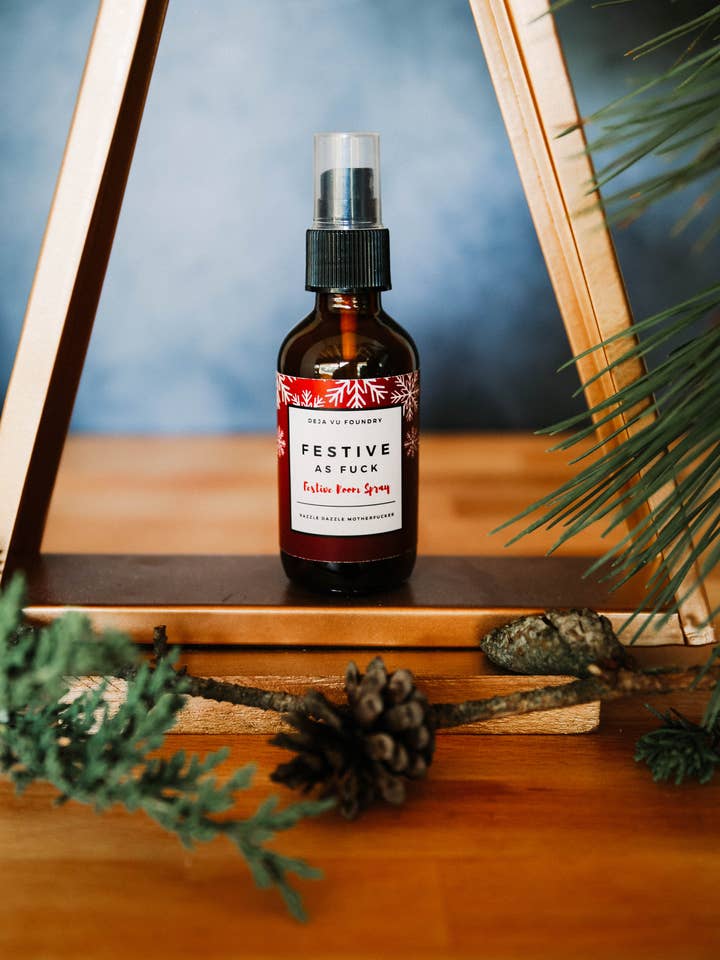 Festive as Fuck Holiday Room Spray for wholesale by Deja Vu Foundry