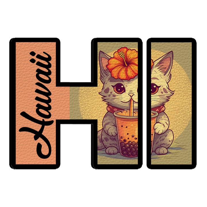 Faux Leather State Sticker #3 for wholesale by Stick‘emUp 4Lyfe