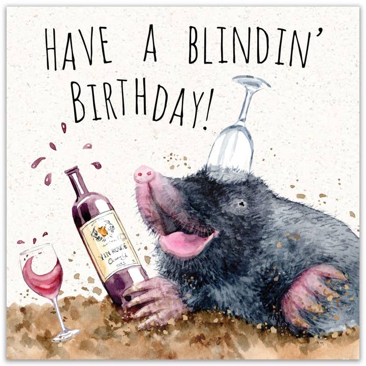 Twizler Ltd – wholesale Birthday card – Funny Card Mole Blindin' Birthday1