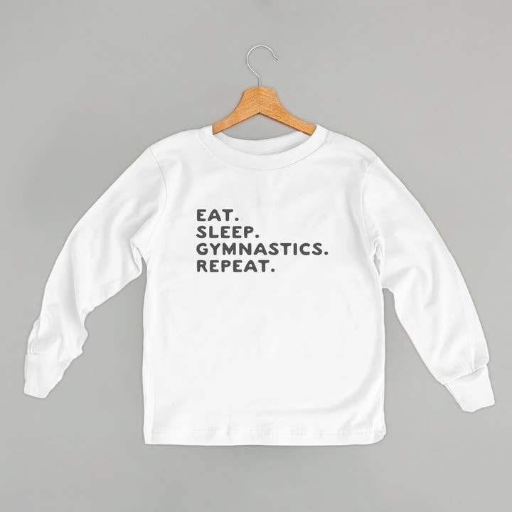 Ivy + Cloth - Wholesale Screen Printed T-Shirt - Kids - Eat Sleep Gymnastics Repeat (Kids)
