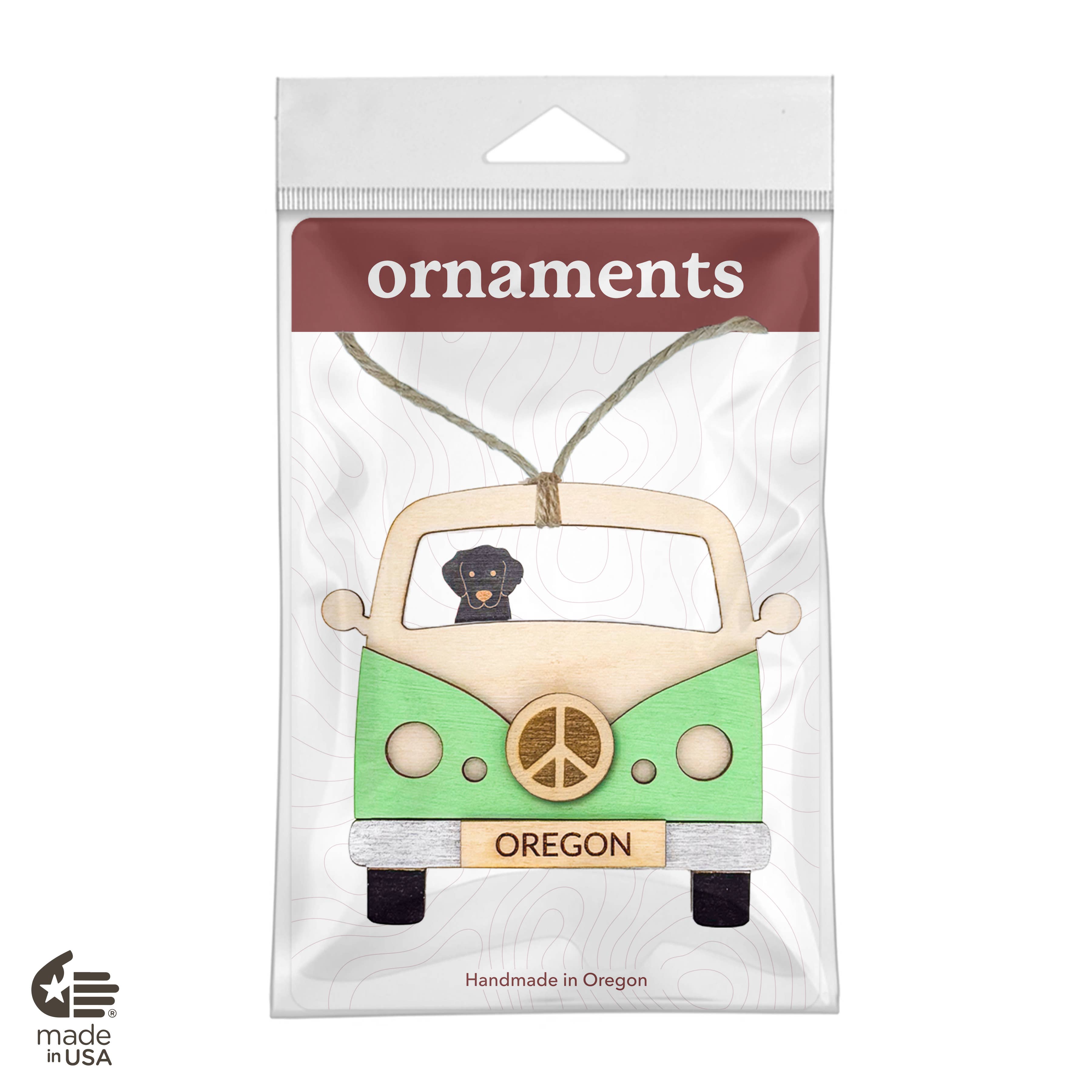 Bloom & Wander - Wholesale Ornament - VW Bus + HOND Ornamenten | Strand Kust Kerstmis Gemaakt in de VS7