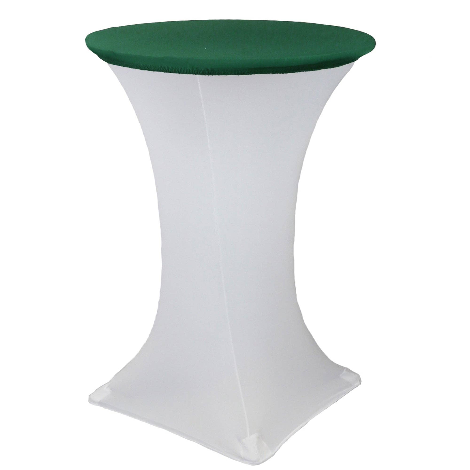 YOUR CHAIR COVERS - Wholesale Tablecloth - 30 Inch Stretch Spandex Table Topper/Cap Hunter Green0