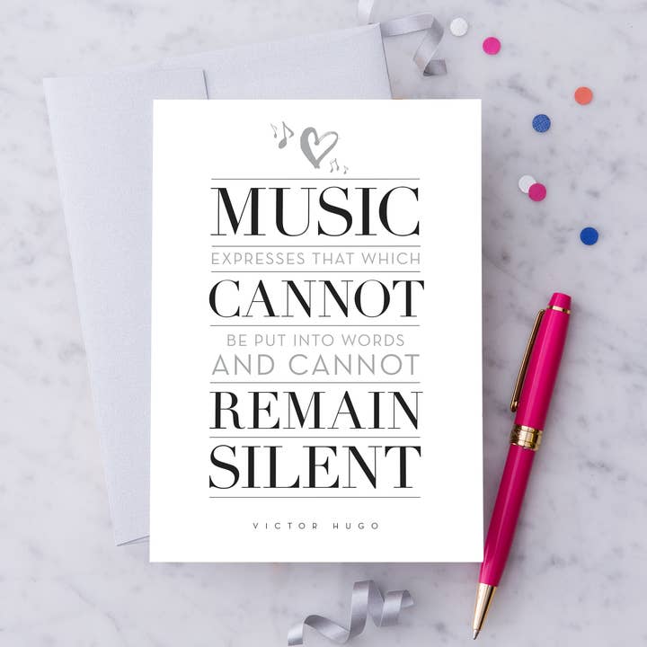 Music Expresses Greeting Card for wholesale by Design With Heart