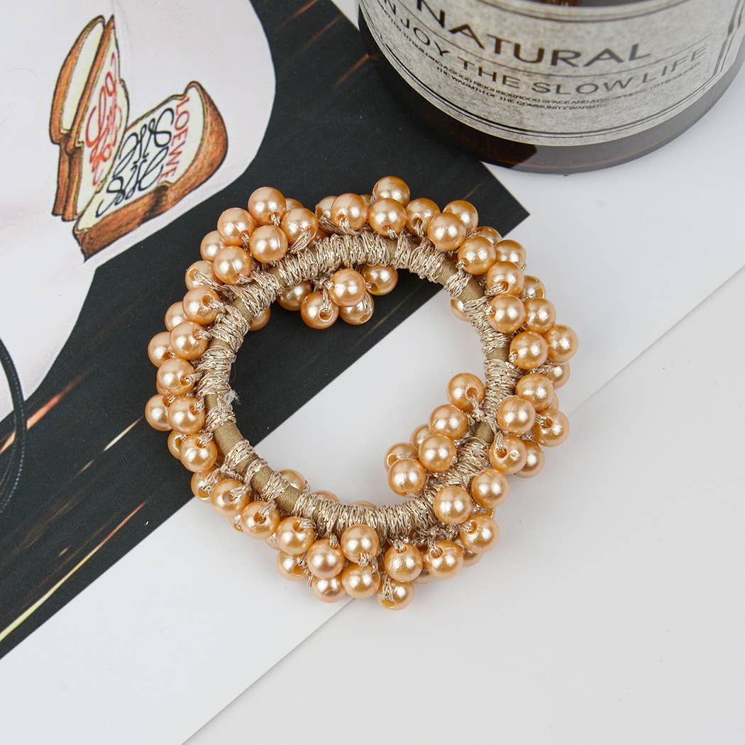 TheDivaSoap – wholesale Scrunchie - Dam – Hårsnoddar med pärlmotiv, imiterade pärlor7