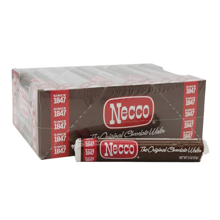 Grandpa Joe's Candy Shop - Wholesale Chocolate Covered Sweets - Chocolate Necco Wafers Candy, 24ct Case