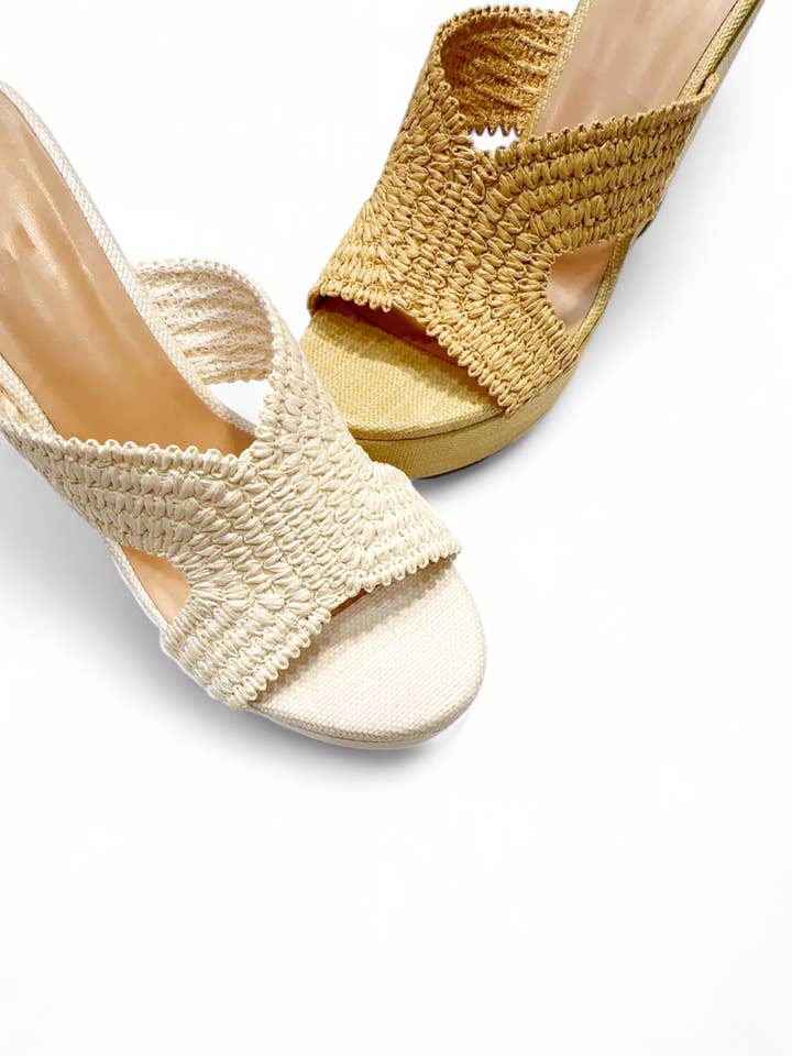 CCOCCI - Wholesale Wedges - Women's - LILO-14 RAFFIA WEDGE HEEL1