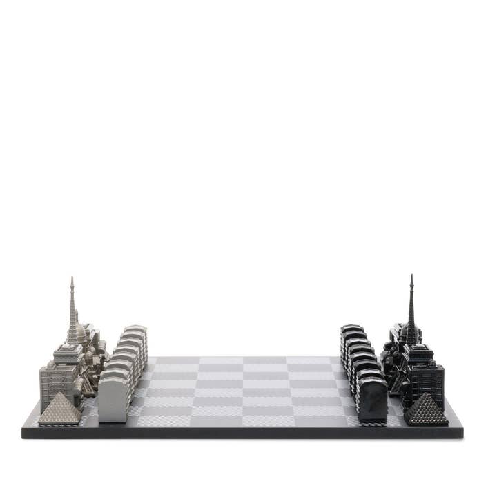 Skyline Chess - Wholesale Board Game - Stainless Steel Paris Edition - Skyline Chess Set
