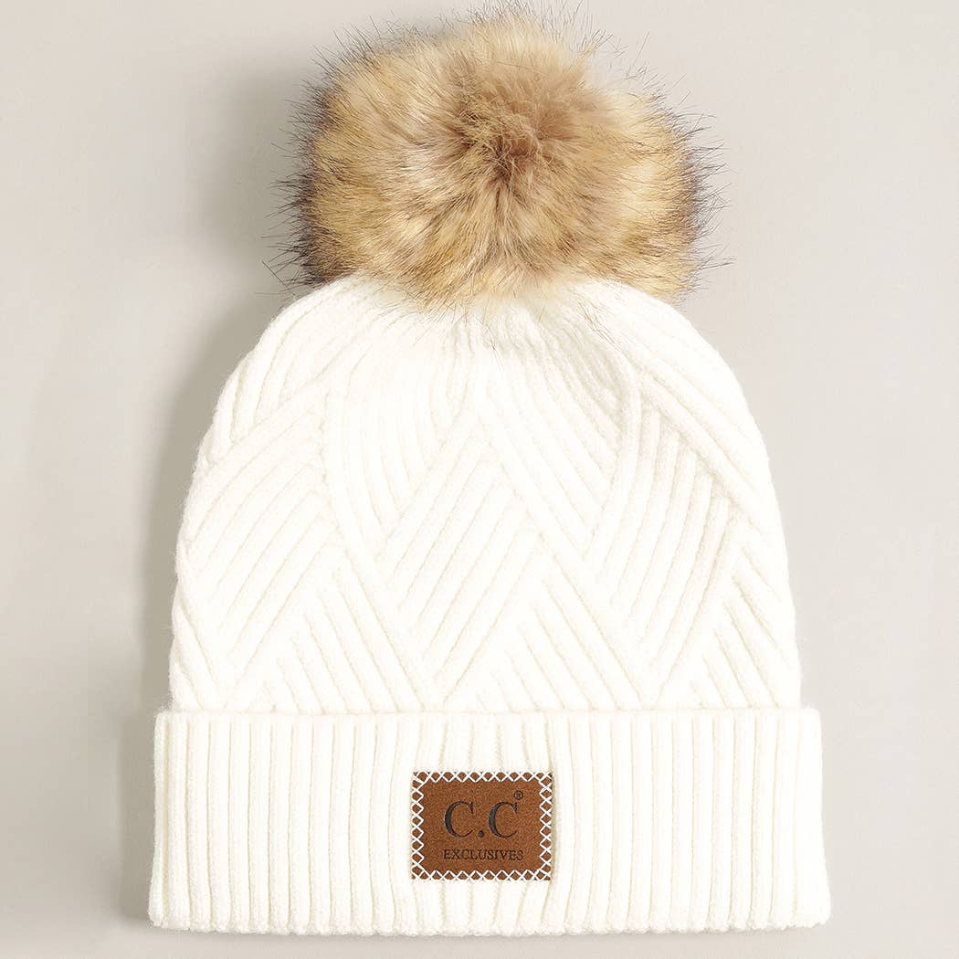 Fashion City – Engroshandel Beanie - Dame – Lyng manchet hue med pom-pom15