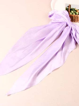 Grand nœud en satin de Mardi Gras en lavande pour la vente par My Petite & Me