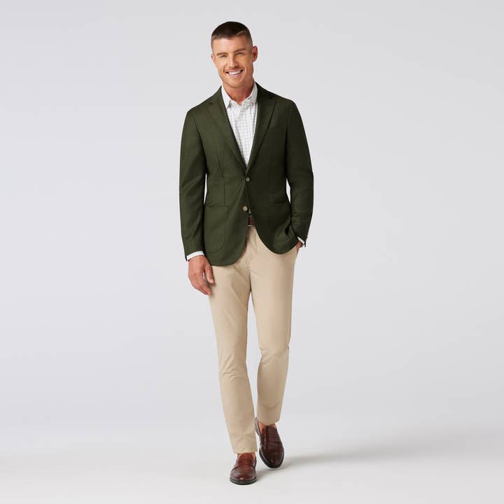 Lavelle Blazer - Olive Heather for wholesale by Mizzen+Main
