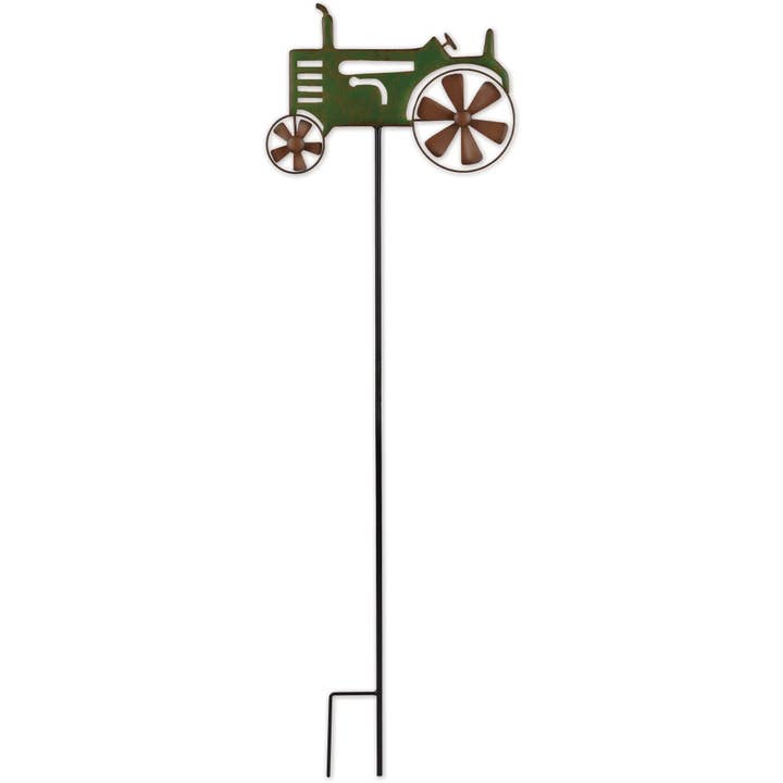 Green Tractor Stake-42" for wholesale by Sunset Vista Designs