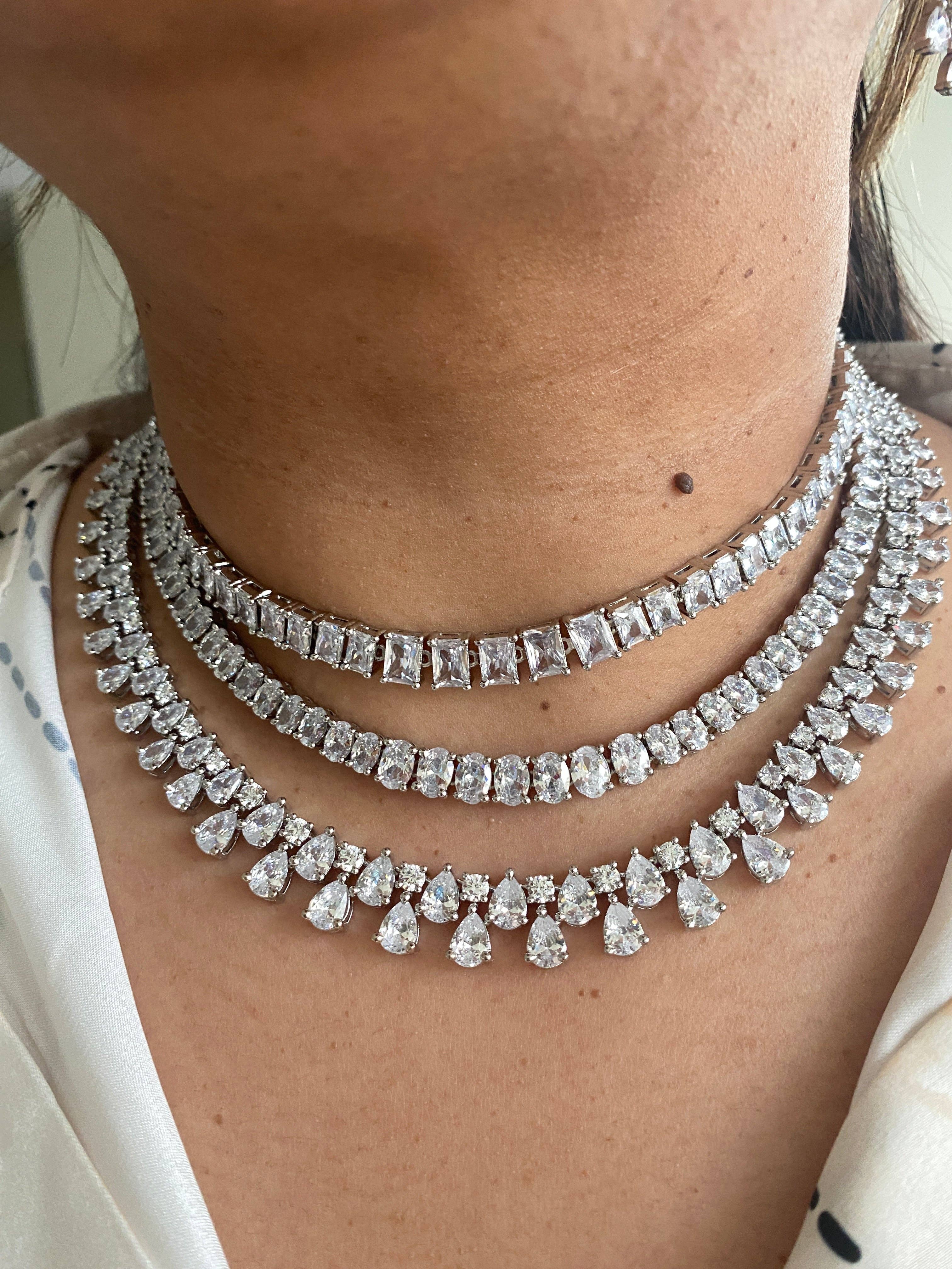 Vinnis Jewelry - Wholesale Jewelry Set - Majestic Cascade Bridal Necklace Set6