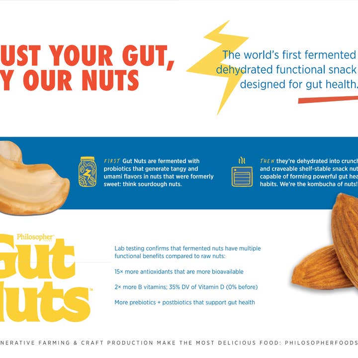 Philosopher Foods - Wholesale Nuts - Gut Nuts - Sprouted & Fermented "Sourdough" Almonds5