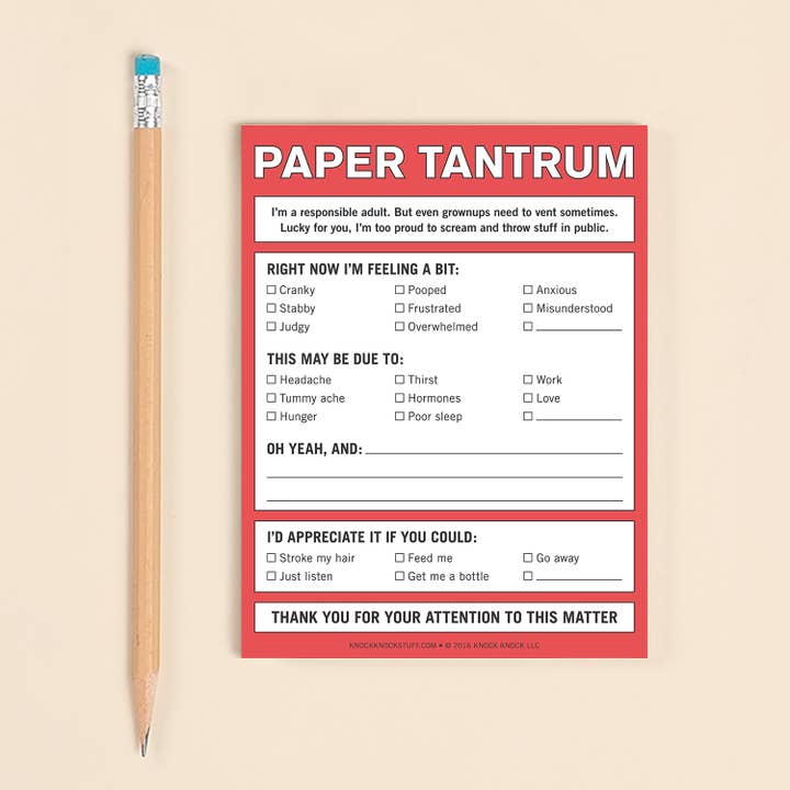 Knock Knock - Wholesale Notepad - Paper Tantrum Nifty Note Pad