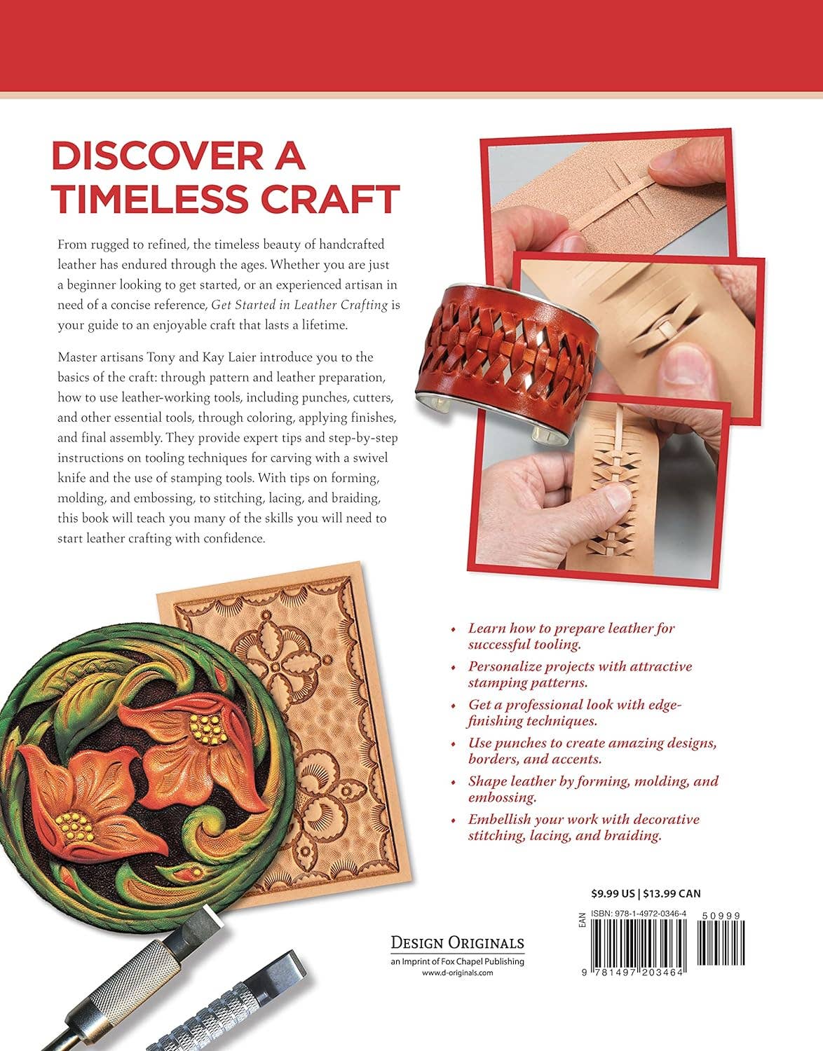 Fox Chapel Publishing - Vente Livre sur l'artisanat, les loisirs créatifs et le bricolage - Commencez la maroquinerie - Techniques étape par étape1