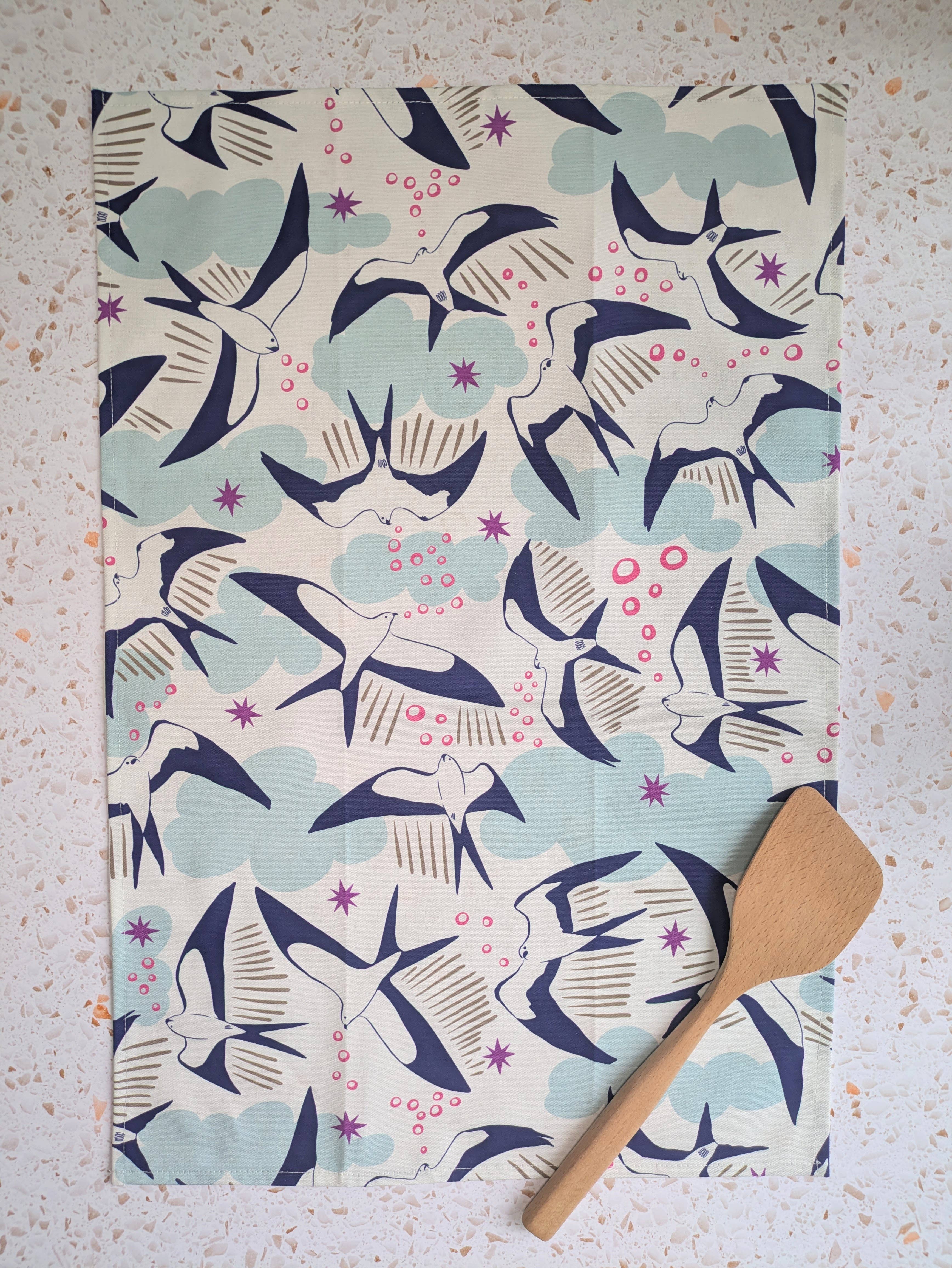 Natalie V. Mason - Wholesale Tea Towel - Dish Towel - Swallowtail Kites - Tea Towel1