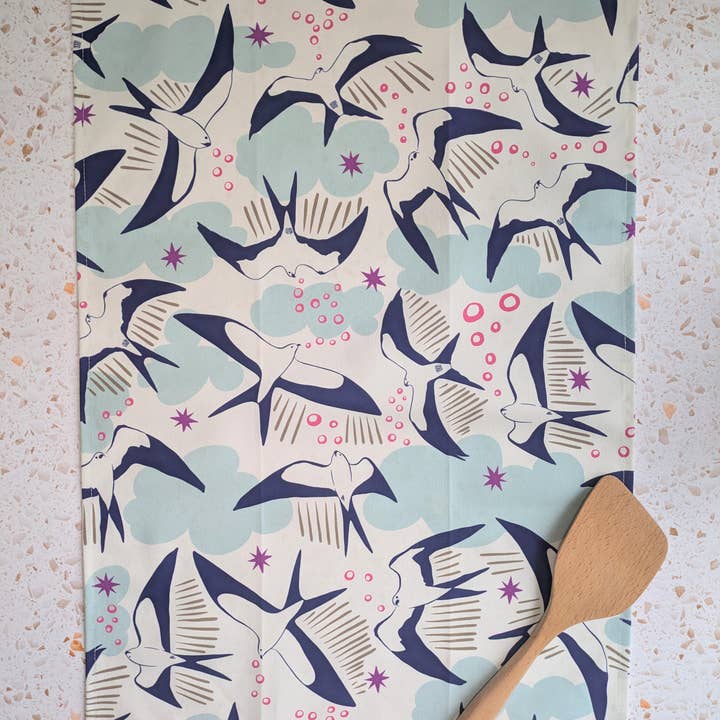 Natalie V. Mason - Wholesale Tea Towel - Dish Towel - Swallowtail Kites - Tea Towel1