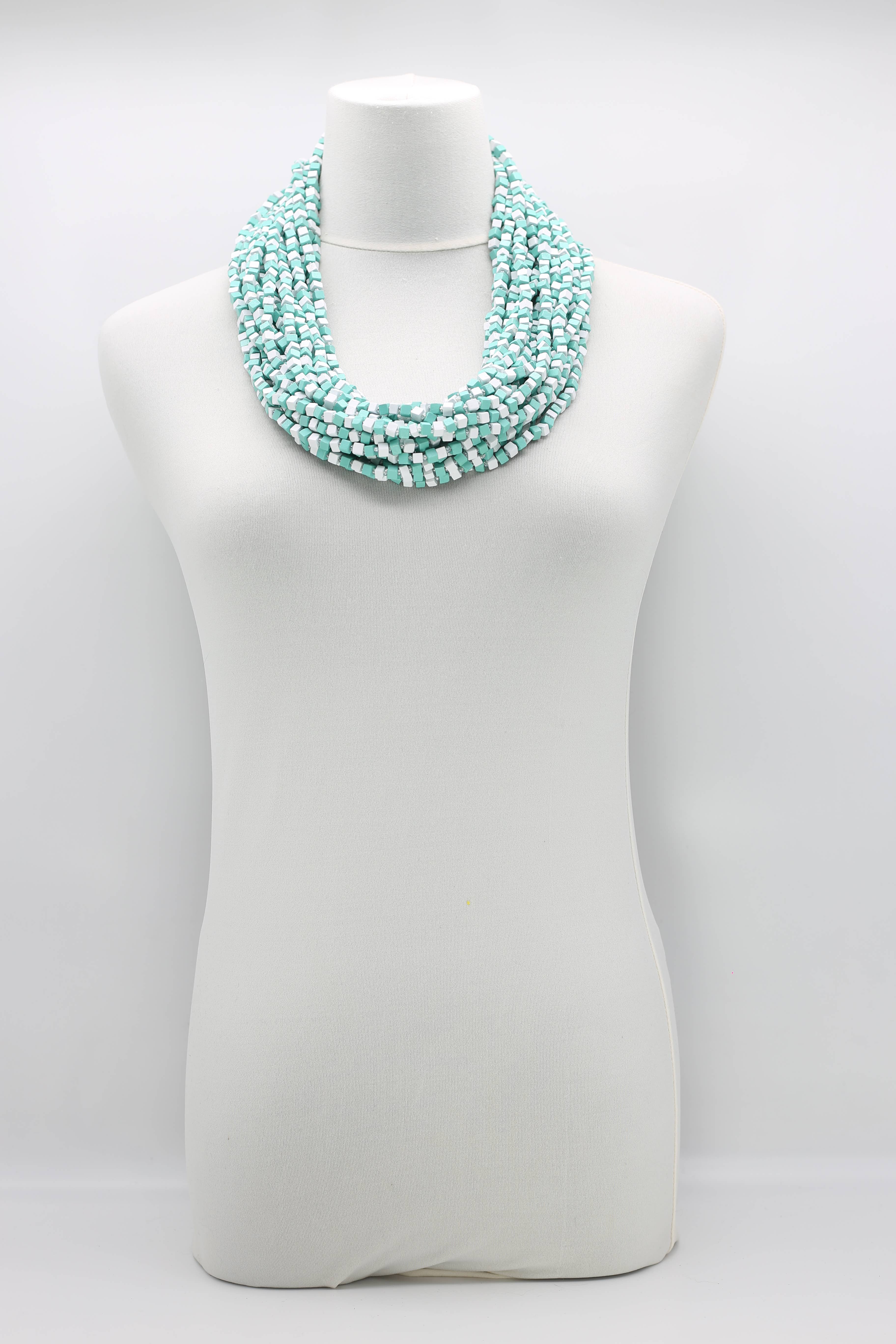 Jianhui London – Engroshandel Perlehalskæde – Den næste Pashmina halskæde Træperler - Mosaic Art1