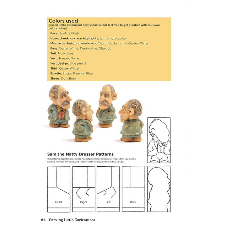 Fox Chapel Publishing – Großhandel Buch – Erwachsene – Kleine Karikaturen schnitzen — 24 Projekte mit Persönlichkeit