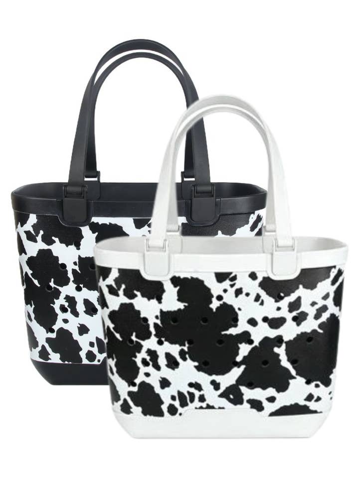 Petit sac de plage en caoutchouc à imprimé vache western pour la vente par American Farm Company