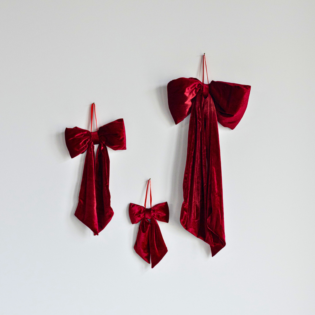 Luxe B Co - Wholesale Christmas Decoration - Bows Red Velvet Fabric8