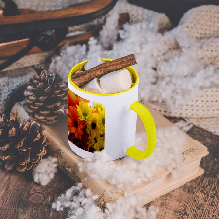 3dRose - Wholesale Coffee Mug - 3dRose, Sunny Faces, Brightly colored daisies give off a sunny disposition, Mug5