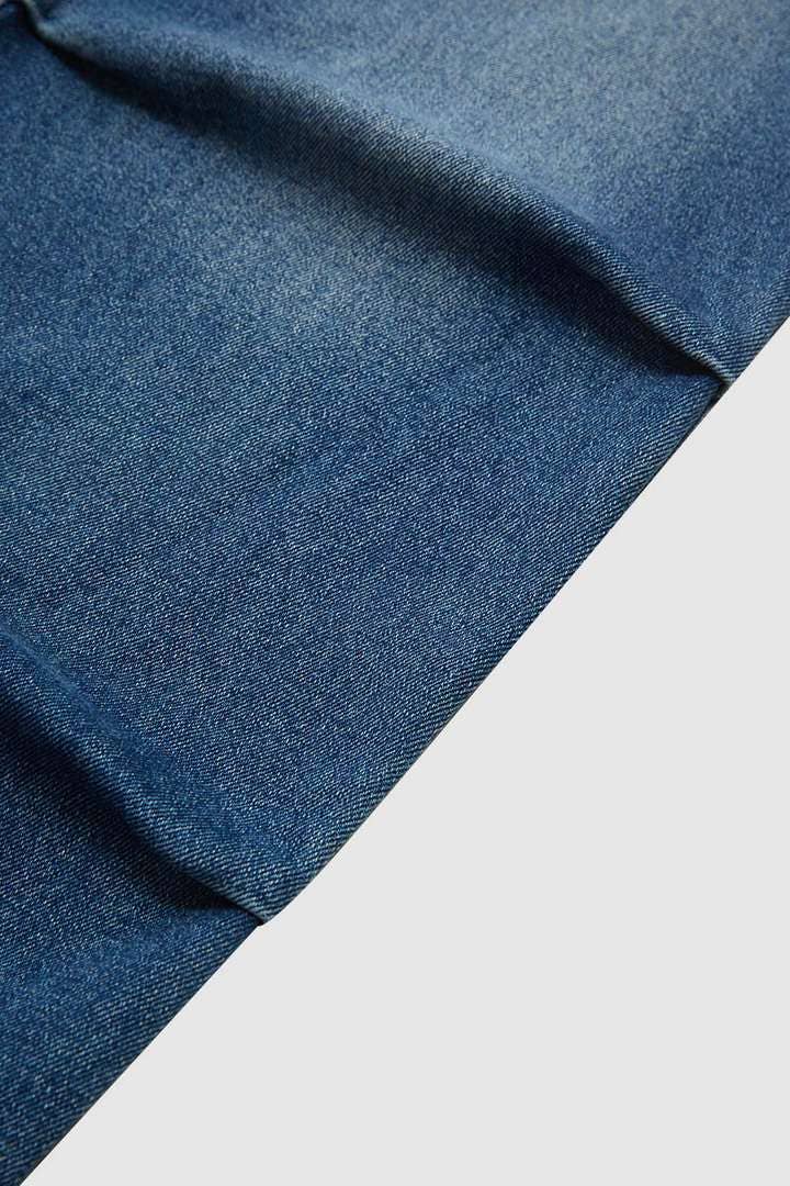 BLUE STRAIGHT-LEG WIDE-LEG PLEATED BAGGY JEANS for wholesale on Faire9