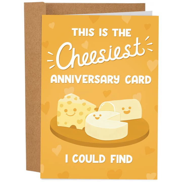 The Cheesiest Anniversary Card for wholesale by Sleazy Greetings