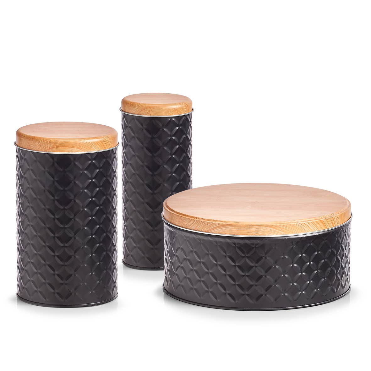 Storage container "Scandi", 2000 ml, metal, black for wholesale on Faire2