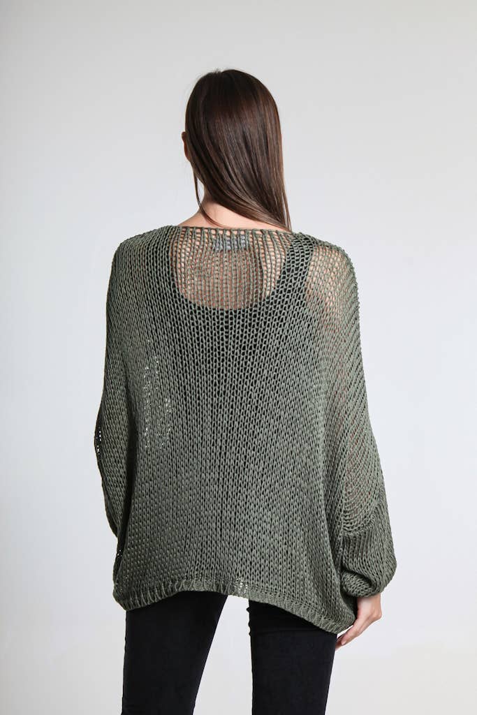 TINA Stephens Italy/Tees By Tina - Wholesale Knit Top - Women's - Adena Butterfly Open Knit Topper (BLS143)14