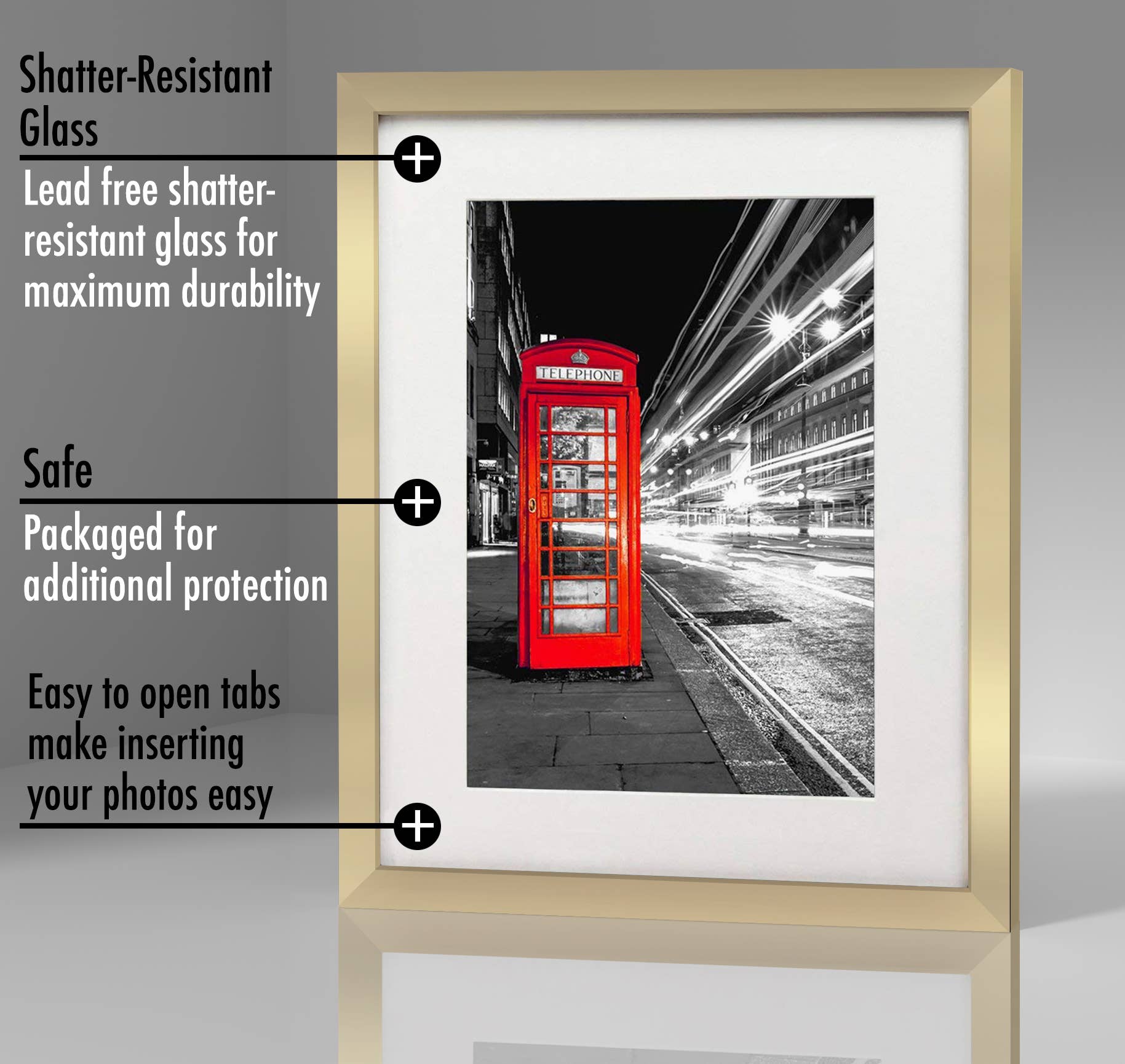 Americanflat - Wholesale Picture Frame - Americanflat Picture Frame with Mat Standard Molding128