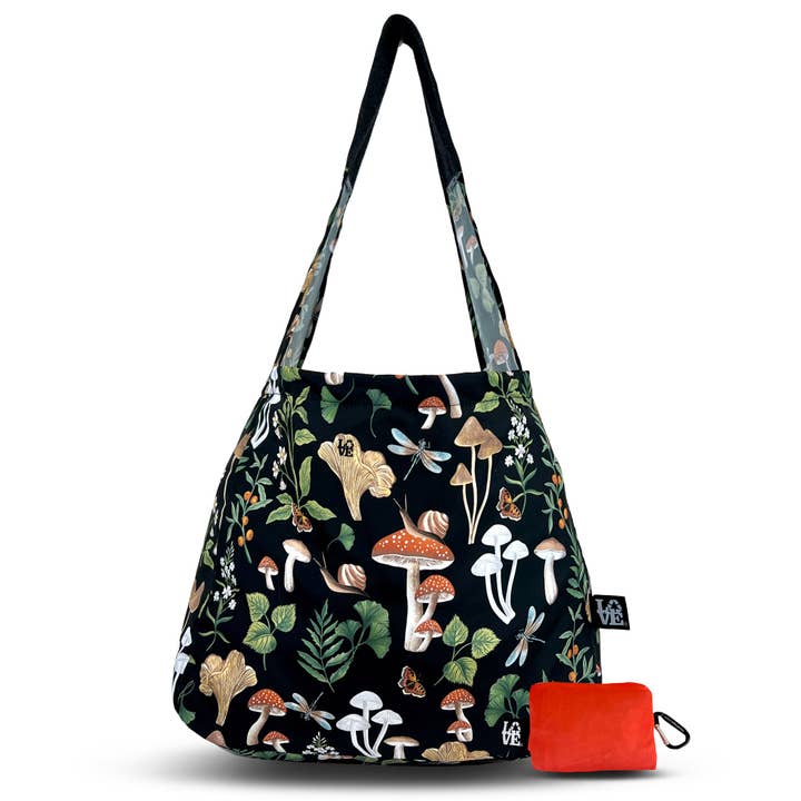 Stash It - Shroom Garden Black for wholesale by Love Bags