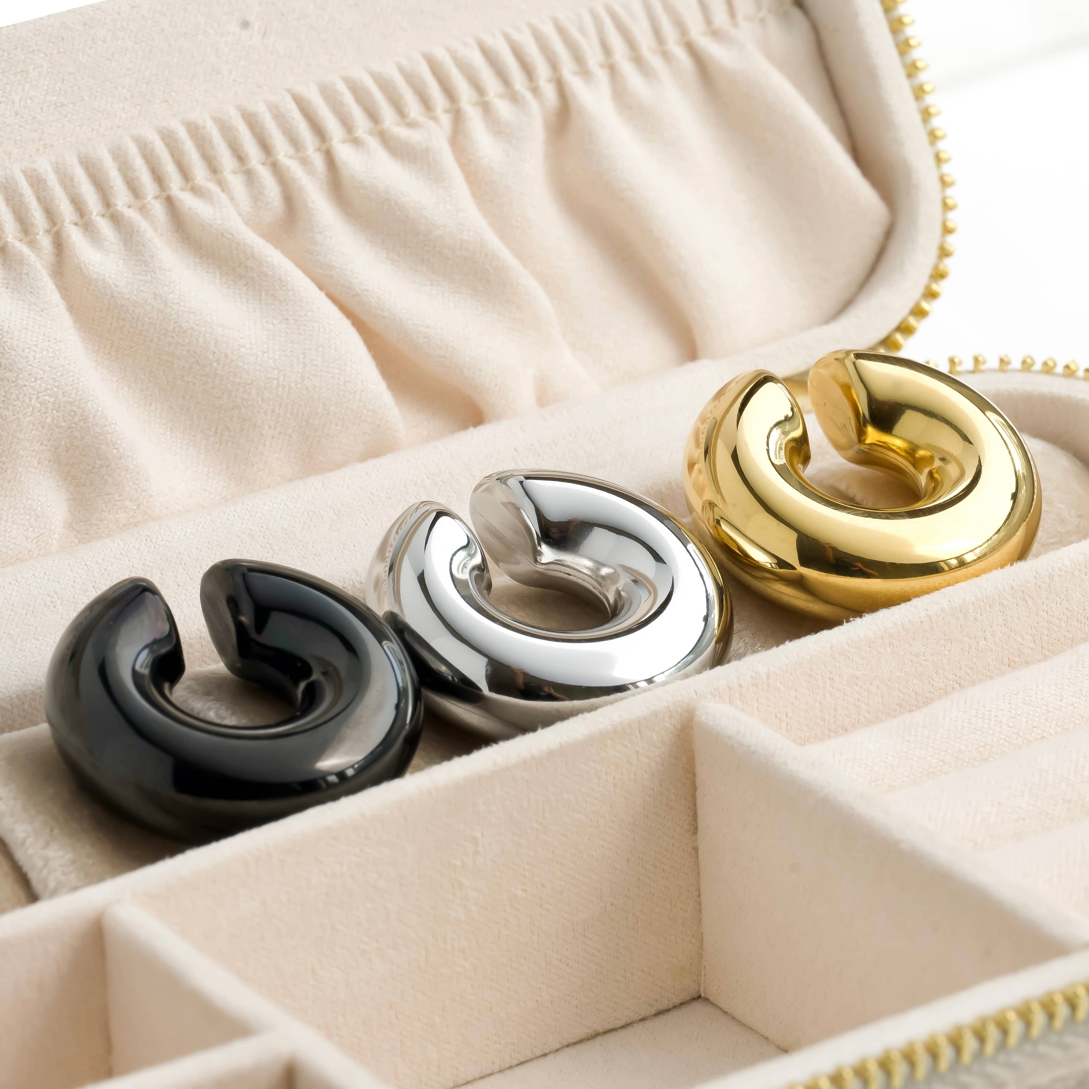 Blueyejewelry - Wholesale Cuff/Wrap Earrings - Oversized Chunky Ear Cuffs - Bold Stainless Steel Ear Cuffs1