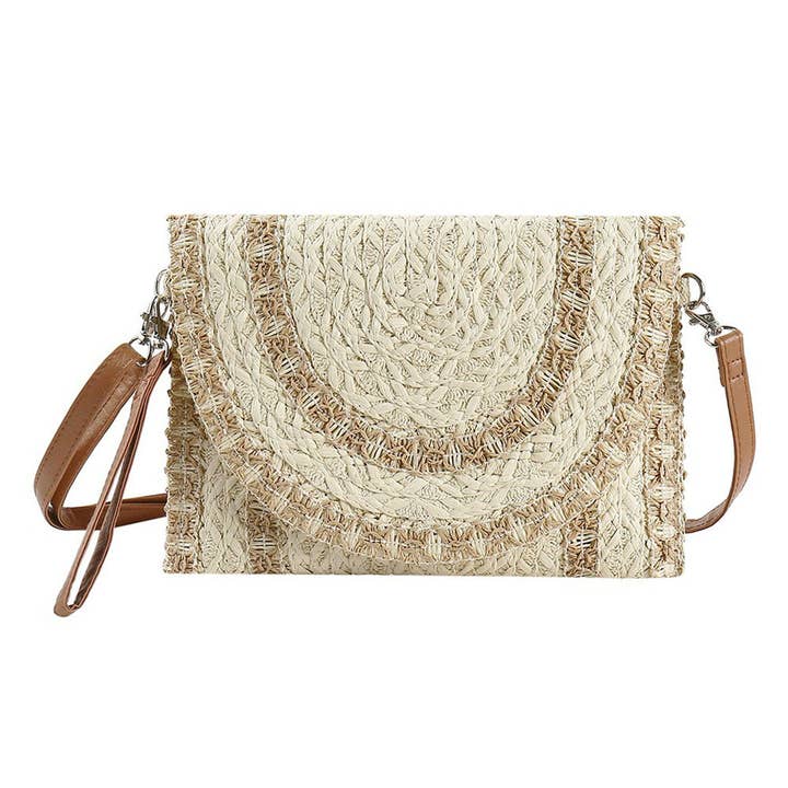 Sensibling Corp. – Engroshandel Clutch - Dame – Stråtaske med syningsdetaljer / Crossbody-taske5