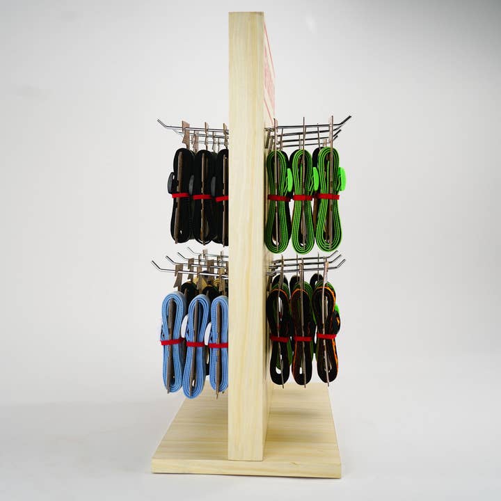 BMBL Belts - Venta al por mayor Expositor- Accesorios - Expositor de madera perforada 2