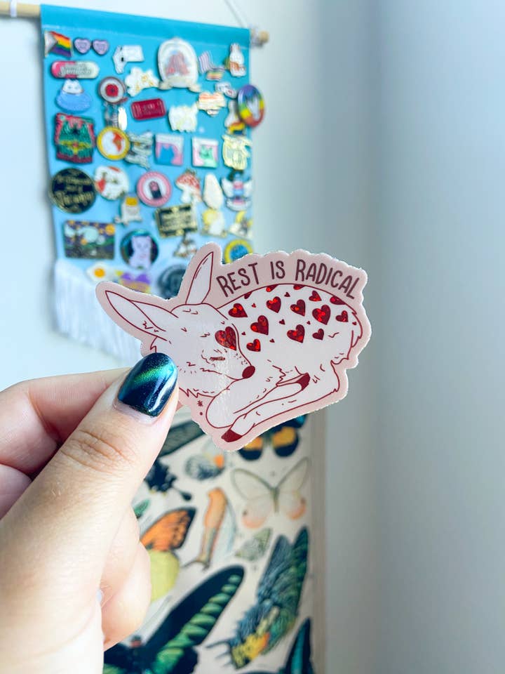 Adesivo in vinile (Rest is Radical) per la vendita all'ingrosso da parte di Wild Rabbit Beads