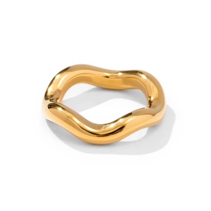 Liv Bella Vita | Waterproof Jewelry – wholesale Band/Stackad Ring – Daphne Oregelbunden Vågring