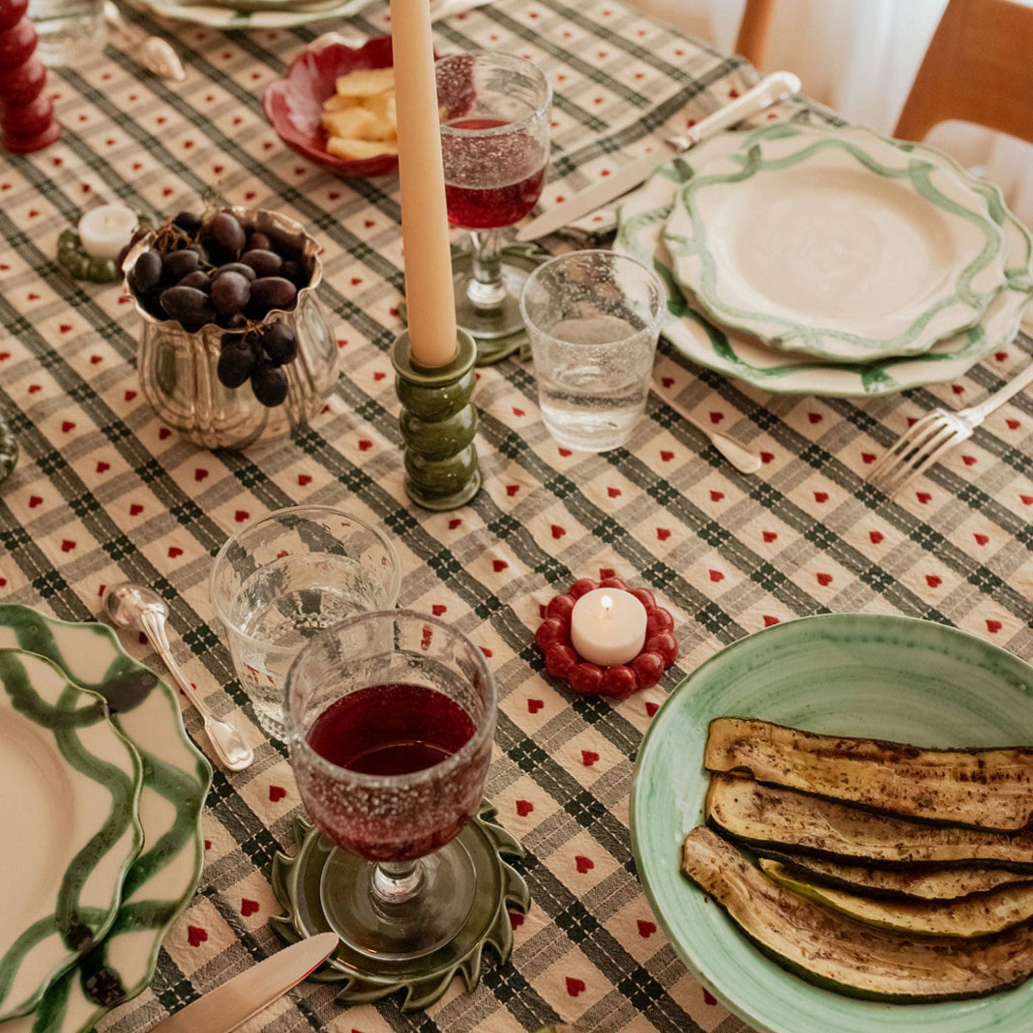 Denise - Vendita all'ingrosso Portacandele - Olaf Candlestick L - Verde Foresta1