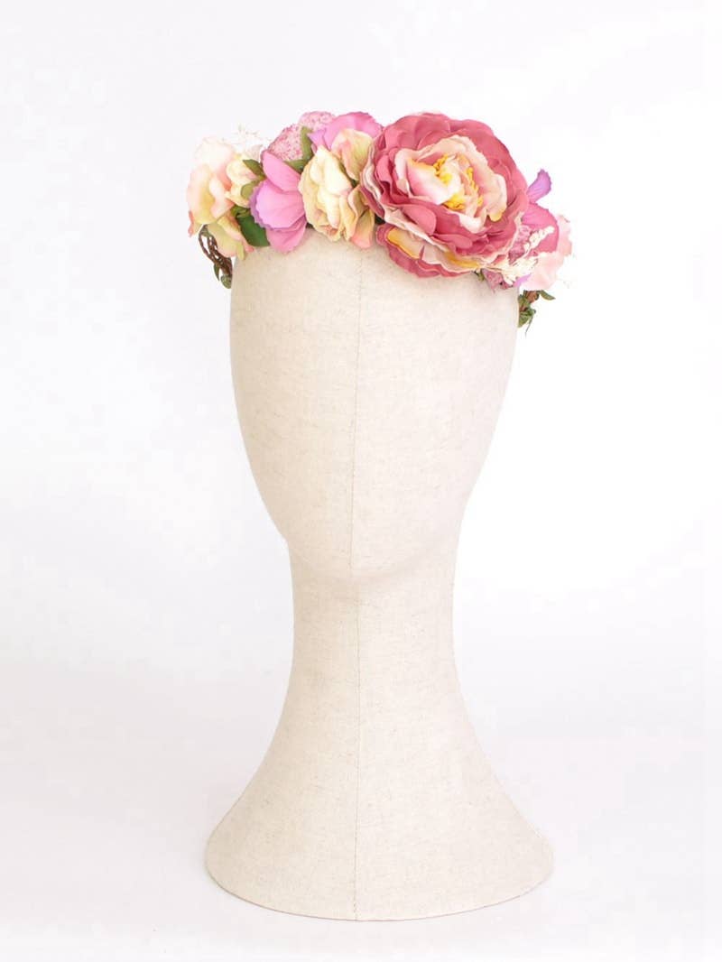 Victoria Moda - Wholesale Fashion headband – women's - Floral headband in pink tones