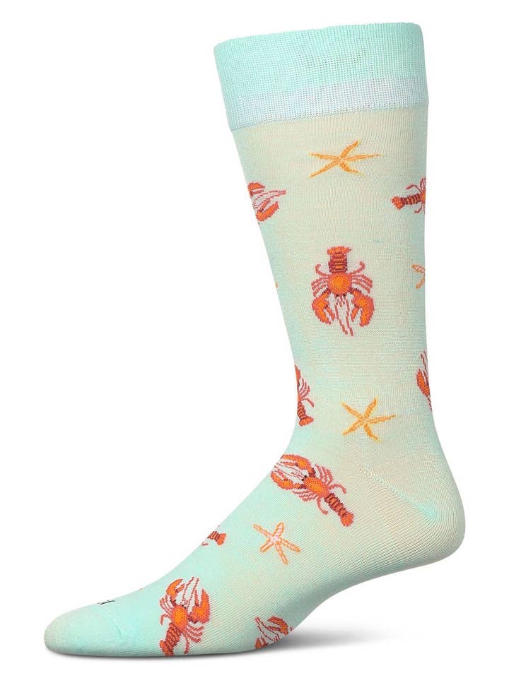 Calcetines de hombre de rayón de bambú con diseño de langosta para venta al por mayor de Infinity Classics International Inc.