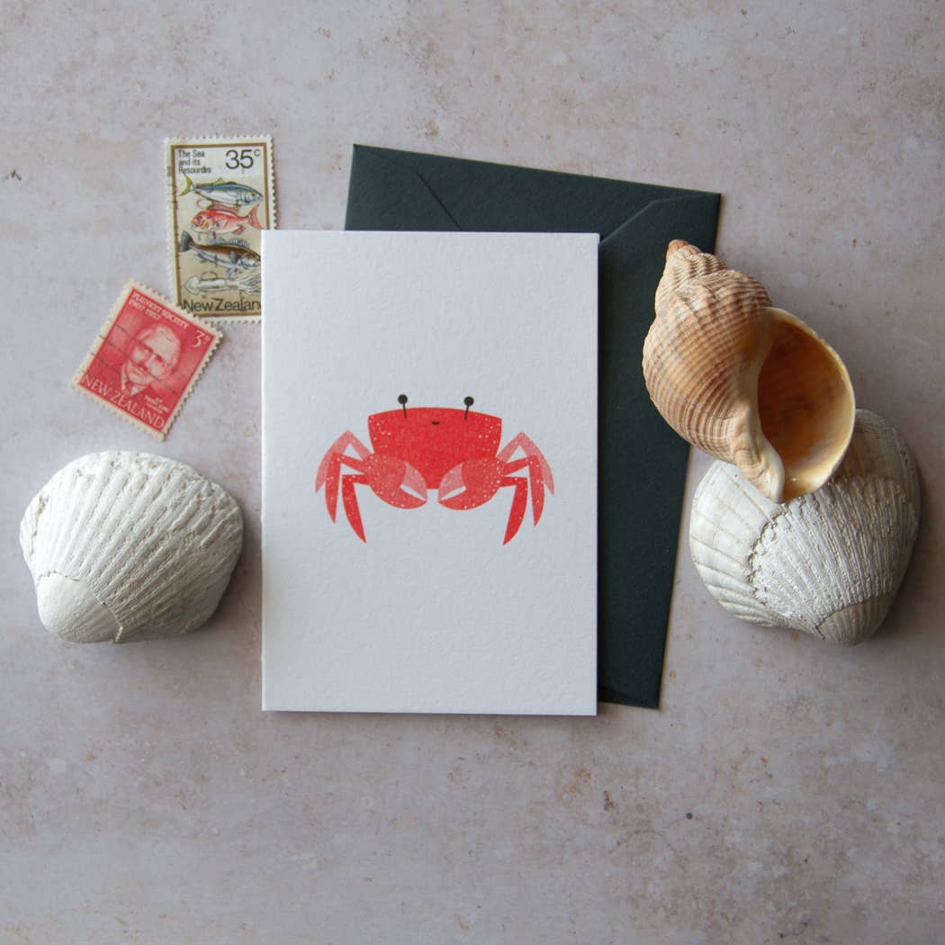 Bobbie Print - Wholesale Birthday Card - Risograph Printed Crab - Cute Little Happy Birthday Card2