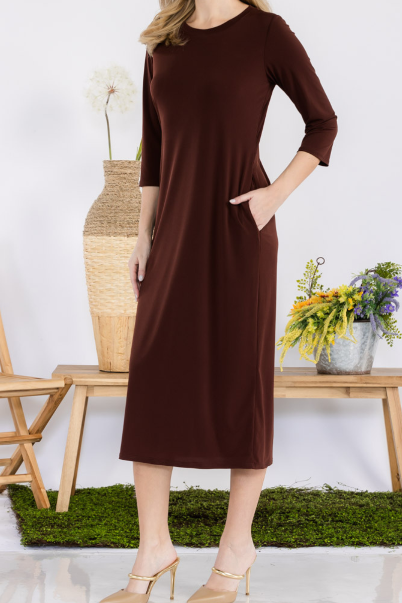 Celeste Clothing - Vente Robe – femme - ROBE À SUPERPOSER CLASSIQUE AVEC POCHES -CD438752