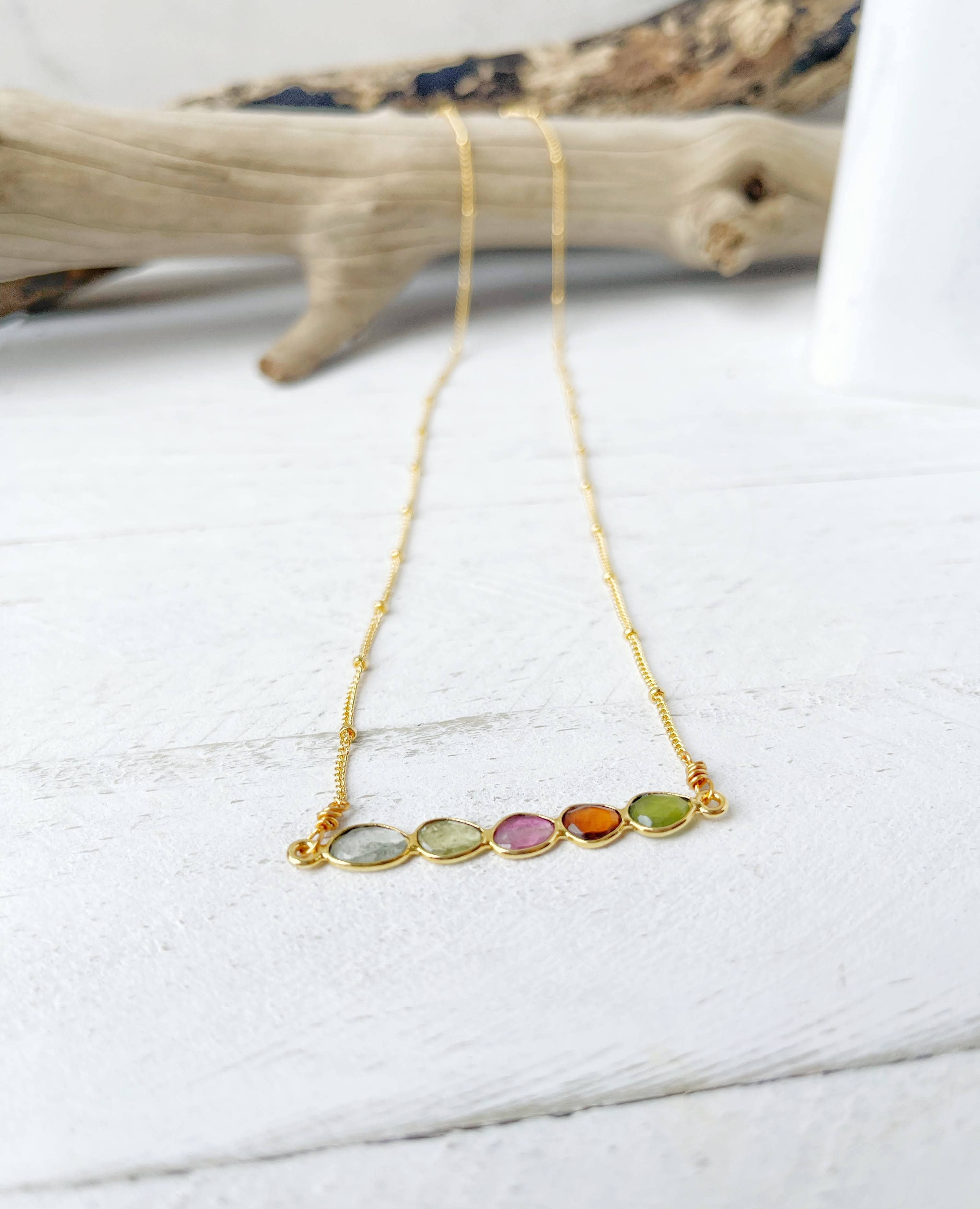 Rage Gems & Jewelry - Wholesale Pendant/Charm Necklace - Watermelon Tourmaline Gemstone Necklace2