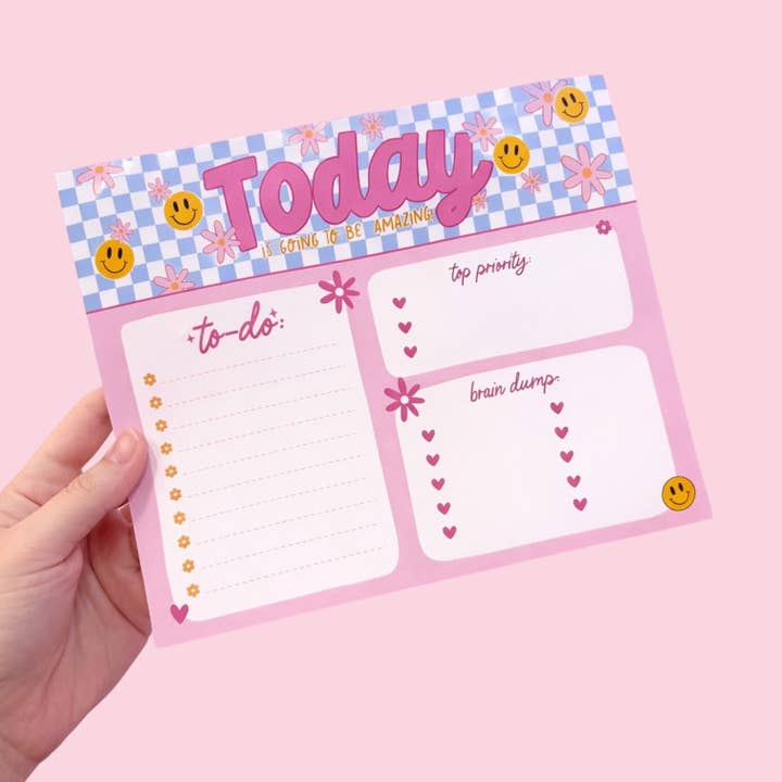 Today is Going to be Amazing Notepad for wholesale by Posh Paperie
