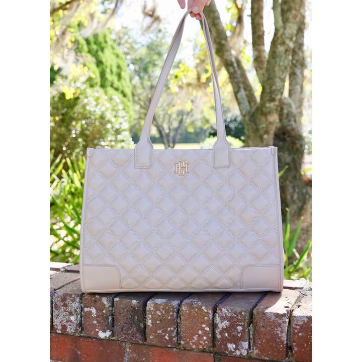 Caroline Hill - Wholesale Tote Bag - Women's - Shane Tote NUDE QUILTED DQ